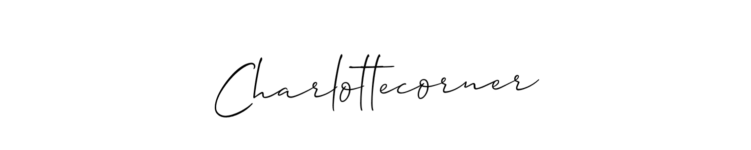 Also we have Charlottecorner name is the best signature style. Create professional handwritten signature collection using Allison_Script autograph style. Charlottecorner signature style 2 images and pictures png