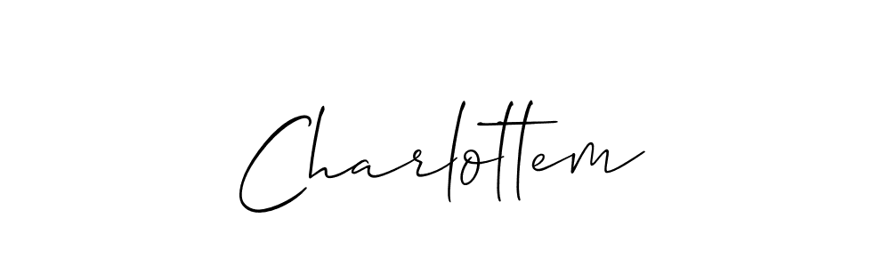 Also we have Charlottem name is the best signature style. Create professional handwritten signature collection using Allison_Script autograph style. Charlottem signature style 2 images and pictures png