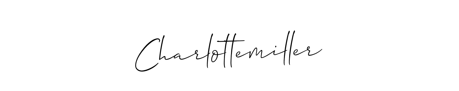 Make a beautiful signature design for name Charlottemiller. With this signature (Allison_Script) style, you can create a handwritten signature for free. Charlottemiller signature style 2 images and pictures png