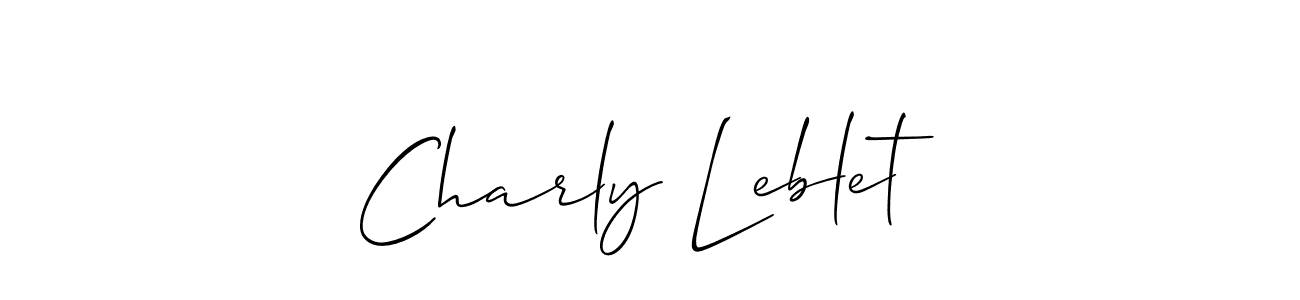 Create a beautiful signature design for name Charly Leblet. With this signature (Allison_Script) fonts, you can make a handwritten signature for free. Charly Leblet signature style 2 images and pictures png