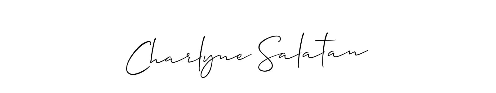 It looks lik you need a new signature style for name Charlyne Salatan. Design unique handwritten (Allison_Script) signature with our free signature maker in just a few clicks. Charlyne Salatan signature style 2 images and pictures png