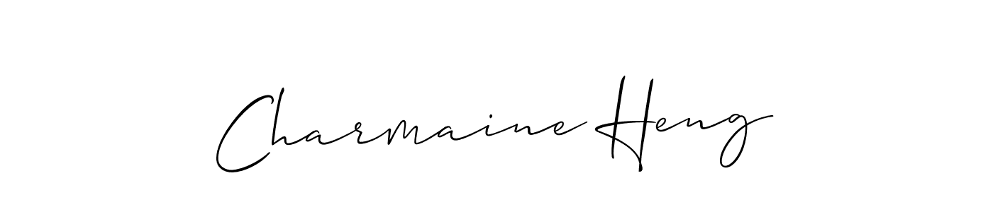 Use a signature maker to create a handwritten signature online. With this signature software, you can design (Allison_Script) your own signature for name Charmaine Heng. Charmaine Heng signature style 2 images and pictures png