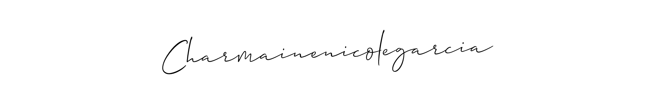 Create a beautiful signature design for name Charmainenicolegarcia. With this signature (Allison_Script) fonts, you can make a handwritten signature for free. Charmainenicolegarcia signature style 2 images and pictures png