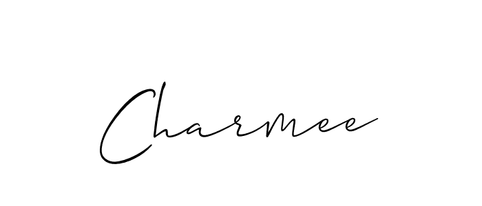 Create a beautiful signature design for name Charmee. With this signature (Allison_Script) fonts, you can make a handwritten signature for free. Charmee signature style 2 images and pictures png