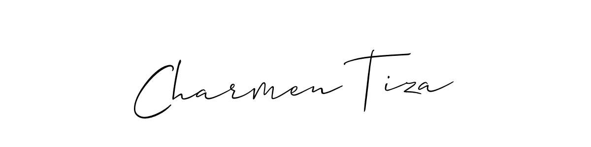 Use a signature maker to create a handwritten signature online. With this signature software, you can design (Allison_Script) your own signature for name Charmen Tiza. Charmen Tiza signature style 2 images and pictures png