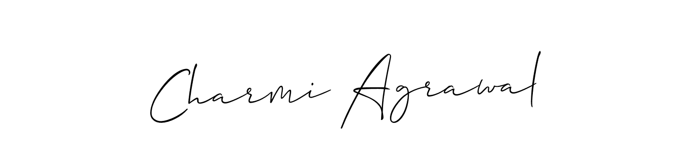 Use a signature maker to create a handwritten signature online. With this signature software, you can design (Allison_Script) your own signature for name Charmi Agrawal. Charmi Agrawal signature style 2 images and pictures png