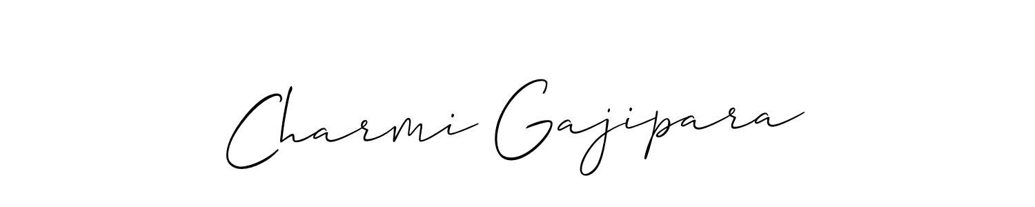 You should practise on your own different ways (Allison_Script) to write your name (Charmi Gajipara) in signature. don't let someone else do it for you. Charmi Gajipara signature style 2 images and pictures png