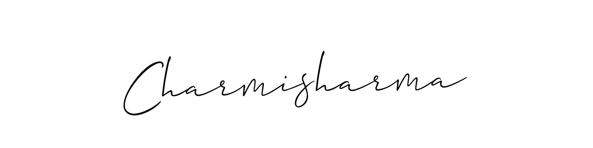 How to make Charmisharma name signature. Use Allison_Script style for creating short signs online. This is the latest handwritten sign. Charmisharma signature style 2 images and pictures png