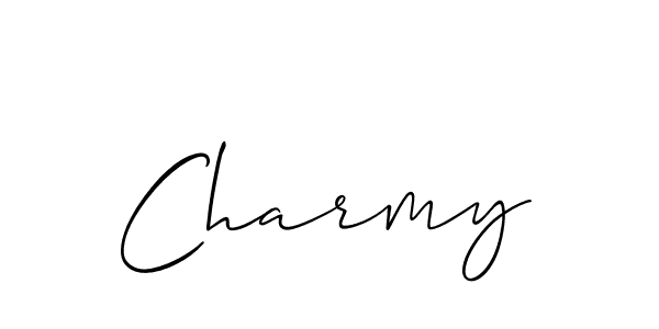 if you are searching for the best signature style for your name Charmy. so please give up your signature search. here we have designed multiple signature styles  using Allison_Script. Charmy signature style 2 images and pictures png