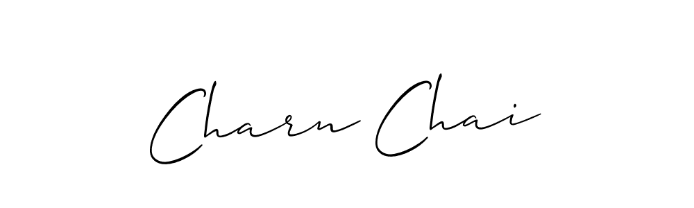 Design your own signature with our free online signature maker. With this signature software, you can create a handwritten (Allison_Script) signature for name Charn Chai. Charn Chai signature style 2 images and pictures png