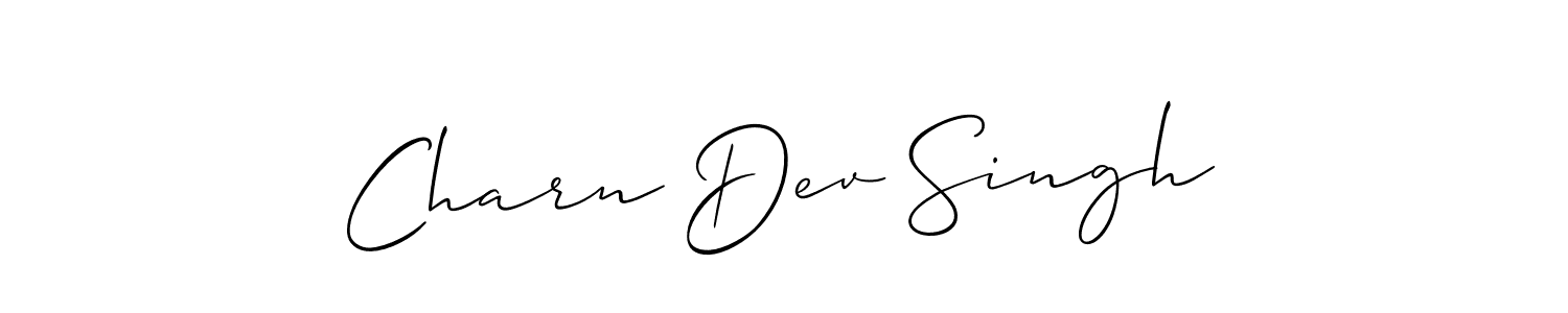 Allison_Script is a professional signature style that is perfect for those who want to add a touch of class to their signature. It is also a great choice for those who want to make their signature more unique. Get Charn Dev Singh name to fancy signature for free. Charn Dev Singh signature style 2 images and pictures png