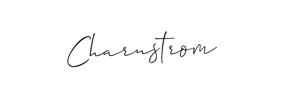 Use a signature maker to create a handwritten signature online. With this signature software, you can design (Allison_Script) your own signature for name Charnstrom. Charnstrom signature style 2 images and pictures png