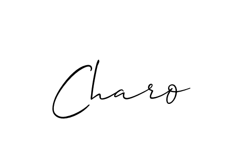 Make a beautiful signature design for name Charo. With this signature (Allison_Script) style, you can create a handwritten signature for free. Charo signature style 2 images and pictures png