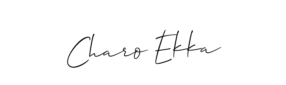 Also we have Charo Ekka name is the best signature style. Create professional handwritten signature collection using Allison_Script autograph style. Charo Ekka signature style 2 images and pictures png