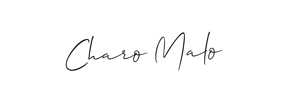 Create a beautiful signature design for name Charo Malo. With this signature (Allison_Script) fonts, you can make a handwritten signature for free. Charo Malo signature style 2 images and pictures png