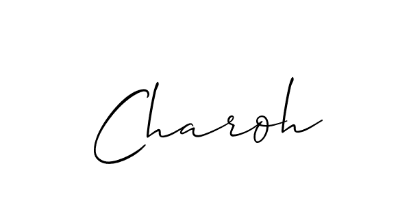 How to make Charoh name signature. Use Allison_Script style for creating short signs online. This is the latest handwritten sign. Charoh signature style 2 images and pictures png