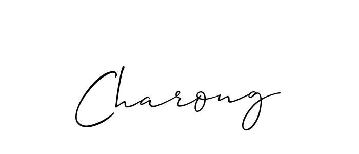 Create a beautiful signature design for name Charong. With this signature (Allison_Script) fonts, you can make a handwritten signature for free. Charong signature style 2 images and pictures png