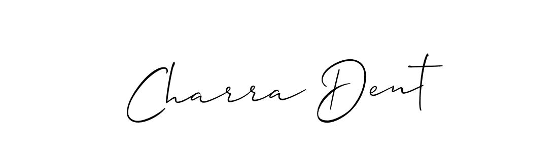 Charra Dent stylish signature style. Best Handwritten Sign (Allison_Script) for my name. Handwritten Signature Collection Ideas for my name Charra Dent. Charra Dent signature style 2 images and pictures png