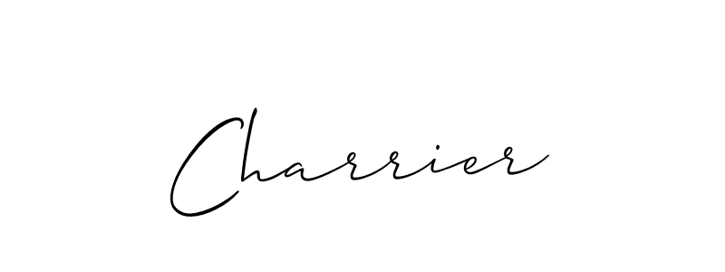 Use a signature maker to create a handwritten signature online. With this signature software, you can design (Allison_Script) your own signature for name Charrier. Charrier signature style 2 images and pictures png