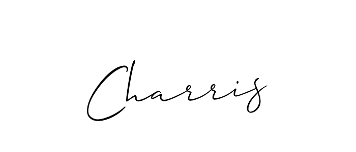 Design your own signature with our free online signature maker. With this signature software, you can create a handwritten (Allison_Script) signature for name Charris. Charris signature style 2 images and pictures png