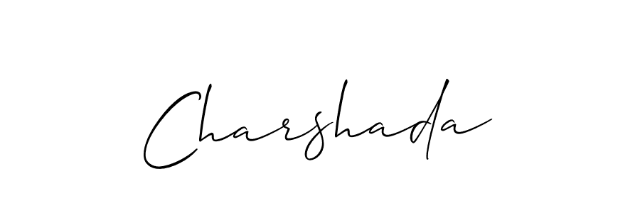 Make a beautiful signature design for name Charshada. Use this online signature maker to create a handwritten signature for free. Charshada signature style 2 images and pictures png