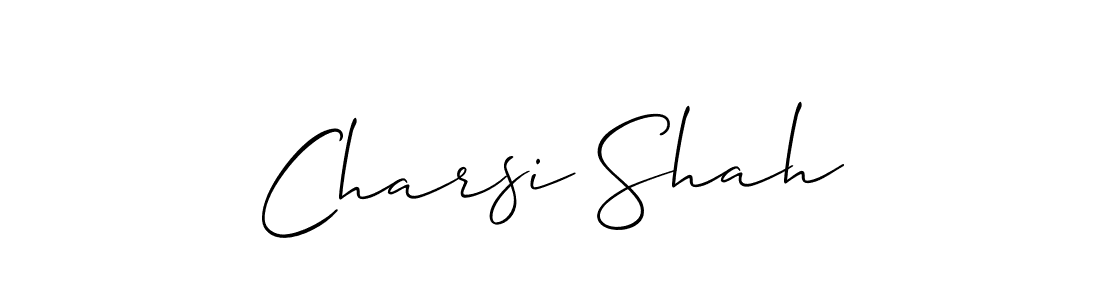 It looks lik you need a new signature style for name Charsi Shah. Design unique handwritten (Allison_Script) signature with our free signature maker in just a few clicks. Charsi Shah signature style 2 images and pictures png