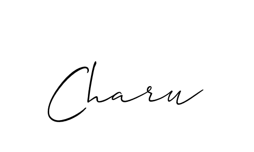 How to Draw Charu signature style? Allison_Script is a latest design signature styles for name Charu. Charu signature style 2 images and pictures png