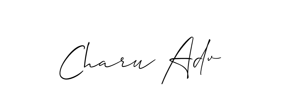 How to make Charu Adv signature? Allison_Script is a professional autograph style. Create handwritten signature for Charu Adv name. Charu Adv signature style 2 images and pictures png