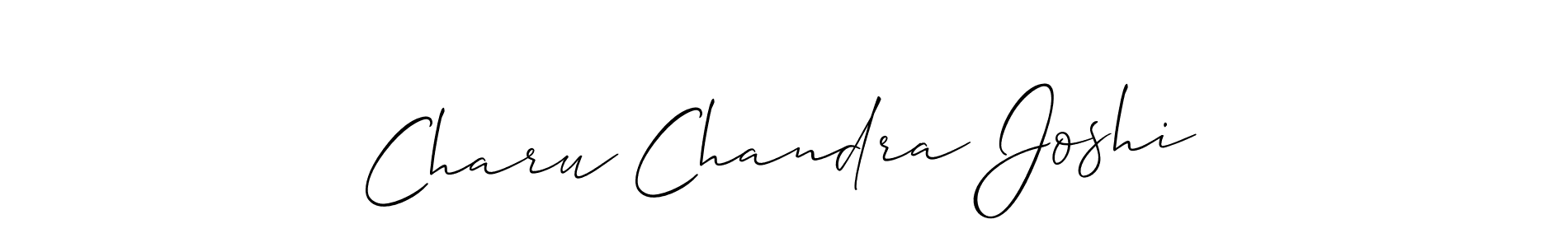 Also You can easily find your signature by using the search form. We will create Charu Chandra Joshi name handwritten signature images for you free of cost using Allison_Script sign style. Charu Chandra Joshi signature style 2 images and pictures png