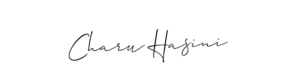 This is the best signature style for the Charu Hasini name. Also you like these signature font (Allison_Script). Mix name signature. Charu Hasini signature style 2 images and pictures png