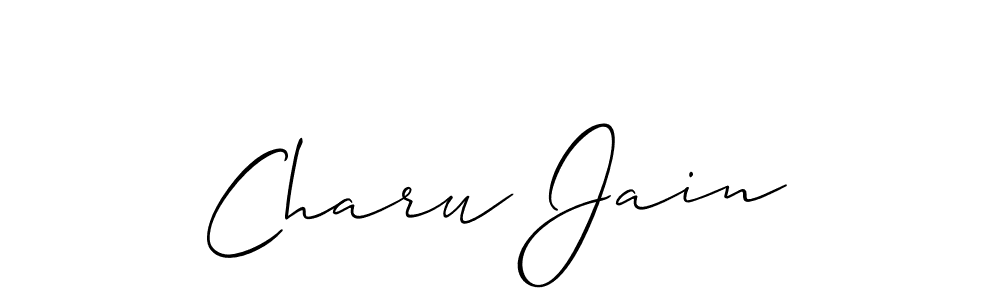 Best and Professional Signature Style for Charu Jain. Allison_Script Best Signature Style Collection. Charu Jain signature style 2 images and pictures png