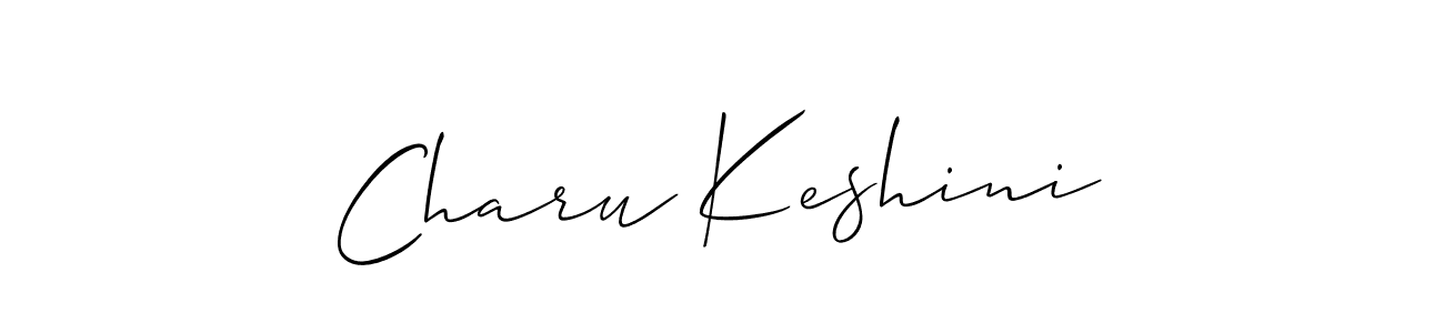 if you are searching for the best signature style for your name Charu Keshini. so please give up your signature search. here we have designed multiple signature styles  using Allison_Script. Charu Keshini signature style 2 images and pictures png