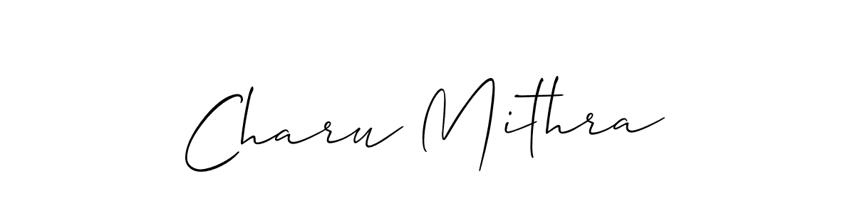 if you are searching for the best signature style for your name Charu Mithra. so please give up your signature search. here we have designed multiple signature styles  using Allison_Script. Charu Mithra signature style 2 images and pictures png