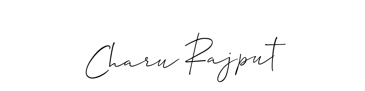 Use a signature maker to create a handwritten signature online. With this signature software, you can design (Allison_Script) your own signature for name Charu Rajput. Charu Rajput signature style 2 images and pictures png