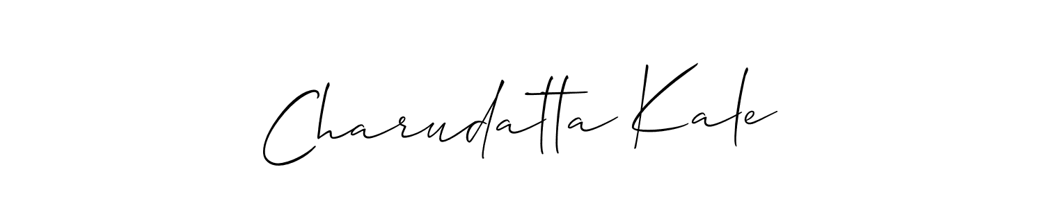 How to make Charudatta Kale name signature. Use Allison_Script style for creating short signs online. This is the latest handwritten sign. Charudatta Kale signature style 2 images and pictures png