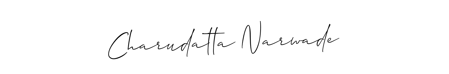 How to make Charudatta Narwade signature? Allison_Script is a professional autograph style. Create handwritten signature for Charudatta Narwade name. Charudatta Narwade signature style 2 images and pictures png