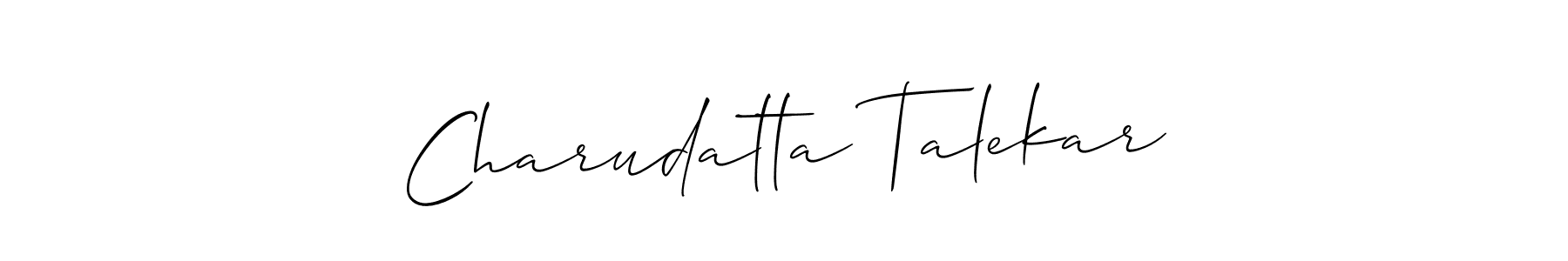 You can use this online signature creator to create a handwritten signature for the name Charudatta Talekar. This is the best online autograph maker. Charudatta Talekar signature style 2 images and pictures png
