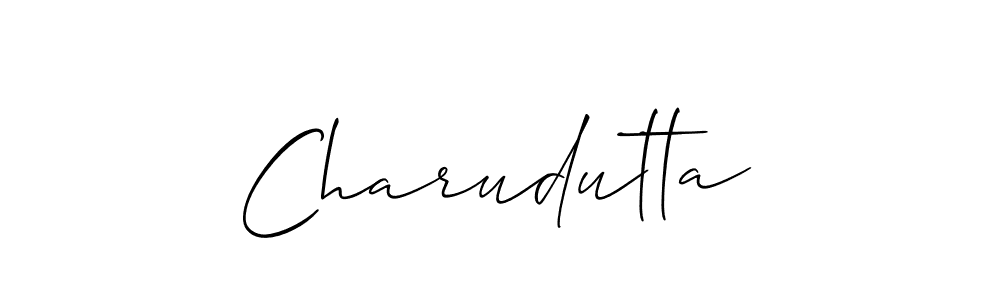 Create a beautiful signature design for name Charudutta. With this signature (Allison_Script) fonts, you can make a handwritten signature for free. Charudutta signature style 2 images and pictures png