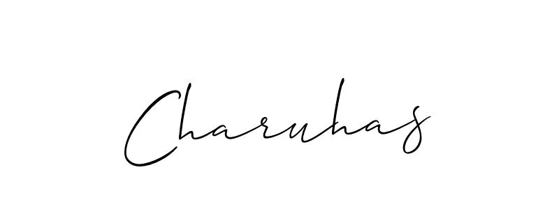 The best way (Allison_Script) to make a short signature is to pick only two or three words in your name. The name Charuhas include a total of six letters. For converting this name. Charuhas signature style 2 images and pictures png