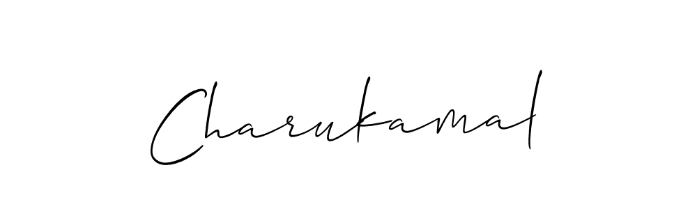 Design your own signature with our free online signature maker. With this signature software, you can create a handwritten (Allison_Script) signature for name Charukamal. Charukamal signature style 2 images and pictures png