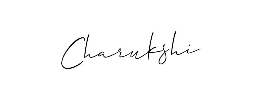 if you are searching for the best signature style for your name Charukshi. so please give up your signature search. here we have designed multiple signature styles  using Allison_Script. Charukshi signature style 2 images and pictures png