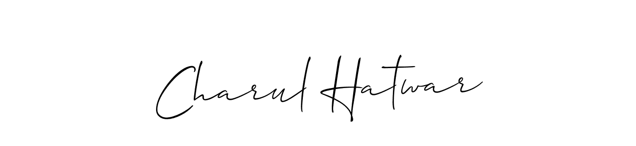 Also we have Charul Hatwar name is the best signature style. Create professional handwritten signature collection using Allison_Script autograph style. Charul Hatwar signature style 2 images and pictures png