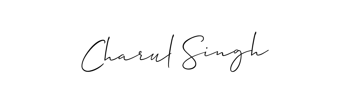 if you are searching for the best signature style for your name Charul Singh. so please give up your signature search. here we have designed multiple signature styles  using Allison_Script. Charul Singh signature style 2 images and pictures png