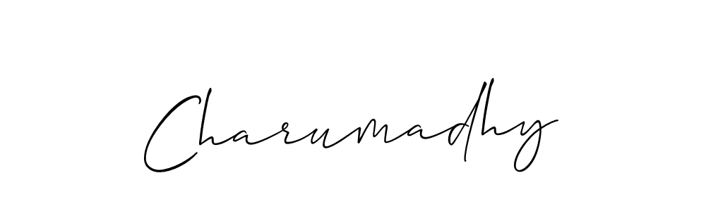 How to make Charumadhy signature? Allison_Script is a professional autograph style. Create handwritten signature for Charumadhy name. Charumadhy signature style 2 images and pictures png