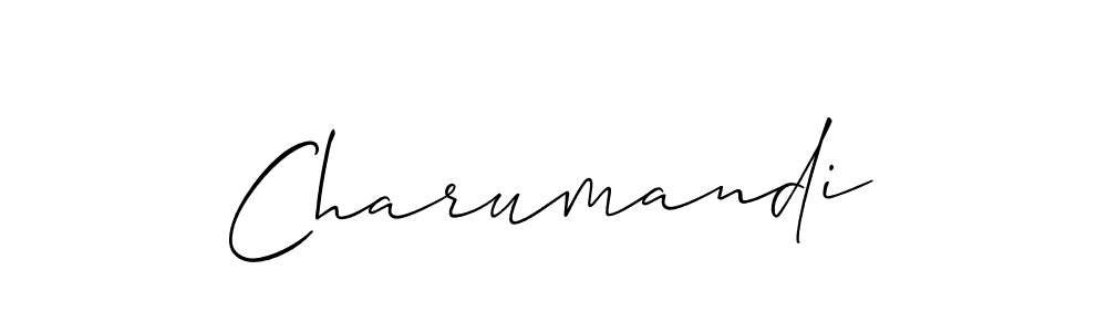 Use a signature maker to create a handwritten signature online. With this signature software, you can design (Allison_Script) your own signature for name Charumandi. Charumandi signature style 2 images and pictures png