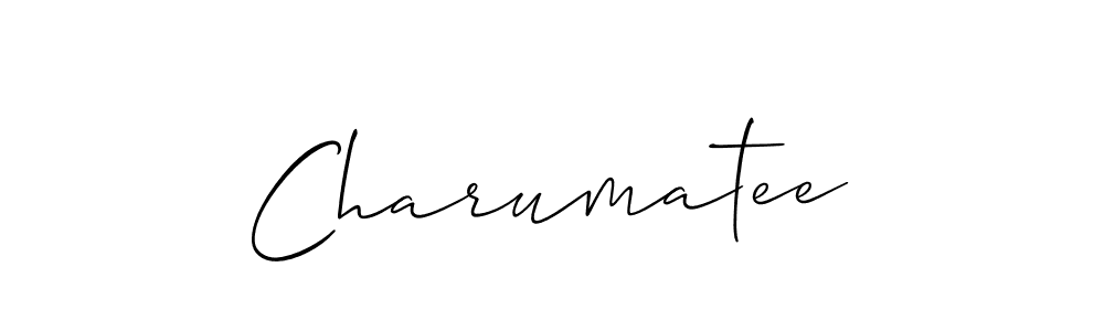 if you are searching for the best signature style for your name Charumatee. so please give up your signature search. here we have designed multiple signature styles  using Allison_Script. Charumatee signature style 2 images and pictures png