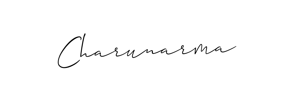 How to make Charunarma signature? Allison_Script is a professional autograph style. Create handwritten signature for Charunarma name. Charunarma signature style 2 images and pictures png