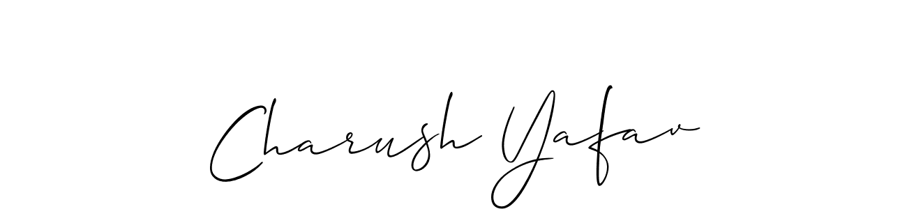 You can use this online signature creator to create a handwritten signature for the name Charush Yafav. This is the best online autograph maker. Charush Yafav signature style 2 images and pictures png