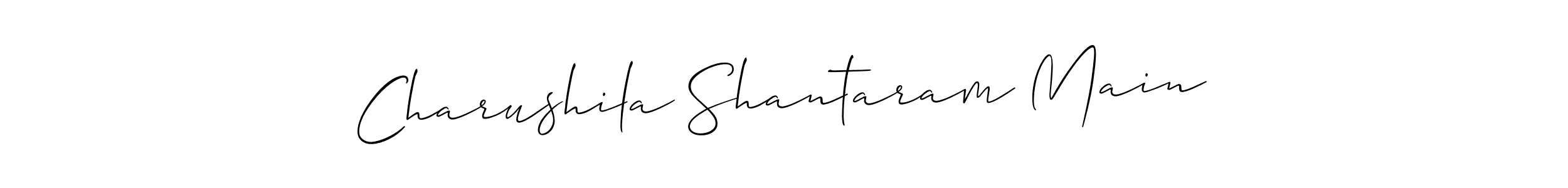 Charushila Shantaram Main stylish signature style. Best Handwritten Sign (Allison_Script) for my name. Handwritten Signature Collection Ideas for my name Charushila Shantaram Main. Charushila Shantaram Main signature style 2 images and pictures png