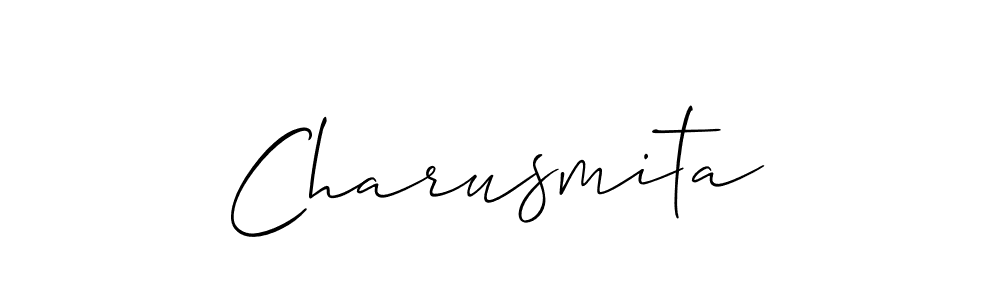 You should practise on your own different ways (Allison_Script) to write your name (Charusmita) in signature. don't let someone else do it for you. Charusmita signature style 2 images and pictures png